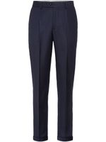 Brunello Cucinelli Prince of Wales check virgin-wool trousers - Bleu