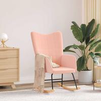Relaxstoel krullende wolachtige stof roze