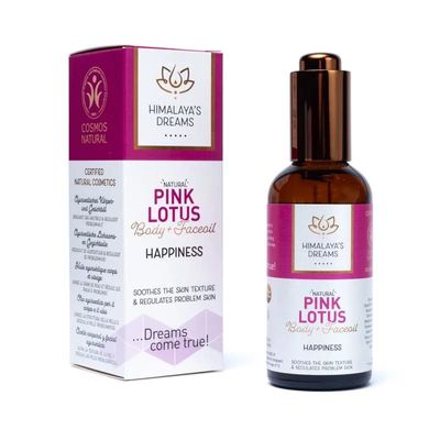Himalaya's Dreams Ayurvedische Huid & Gezichtsolie Roze Lotus / Geluk - 100ml