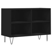 The Living Store TV-meubel - zwart - 69.5 x 30 x 50 cm - veel opbergruimte - thumbnail