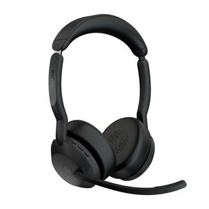 Jabra Evolve 2 55 MS Stereo On Ear headset Computer Bluetooth Stereo Zwart Noise Cancelling, Ruisonderdrukking (microfoon) Incl. oplaad- en dockingstation