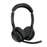 Jabra Evolve 2 55 MS Stereo On Ear headset Computer Bluetooth Stereo Zwart Noise Cancelling, Ruisonderdrukking (microfoon) Incl. oplaad- en dockingstation - thumbnail