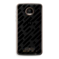 Zwarte vegen: Motorola Moto Z Force Transparant Hoesje