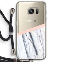 A touch of peach: Samsung Galaxy S7 Transparant Hoesje met koord