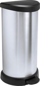 Curver Deco Bins Pedaalemmer 40 liter - Zilver met/Zwart