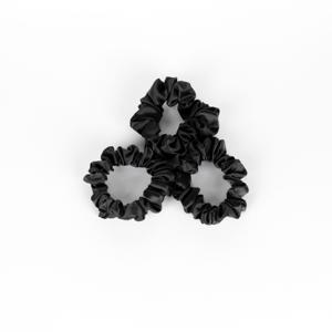 Zijden Scrunchies Groot Charcoal