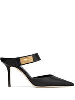 Jimmy Choo mules Nell 85 mm en cuir - Noir