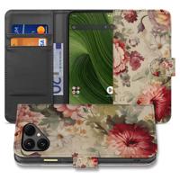 Bloemenprint Design voor Fairphone 6 | Robuuste Bookcase Hoesje met Pasjes