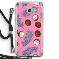 Kokosnoot roze: Samsung Galaxy A5 (2017) Transparant Hoesje met koord