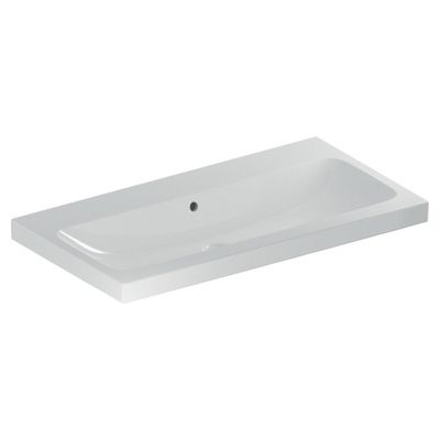 Geberit iCon Light wastafel 90x48 cm, zonder kraangat, met overloop, met KeraTect, wit
