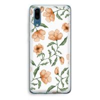 Peachy flowers: Huawei P20 Transparant Hoesje