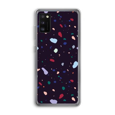 Dark Rounded Terrazzo: Samsung Galaxy A41 Transparant Hoesje