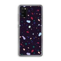 Dark Rounded Terrazzo: Samsung Galaxy A41 Transparant Hoesje