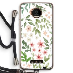 Botanical sweet flower heaven: Motorola Moto Z Force Transparant Hoesje met koord