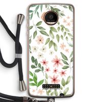 Botanical sweet flower heaven: Motorola Moto Z Force Transparant Hoesje met koord