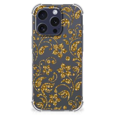 iPhone 16 Pro Case Gouden Bloemen iPhone 16 Pro Case Gouden Bloemen
