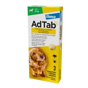 AdTab anti vlo kauwtabletten voor de hond +11-22kg - 2 verpakkingen