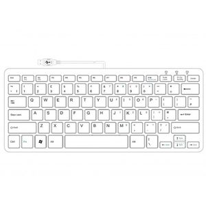 R-Go Tools R-Go Compact Toetsenbord, QWERTY (UK), wit, bedraad