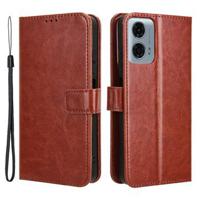 Motorola Moto G Power (2024) Wallet Case met Magnetische Sluiting - Bruin