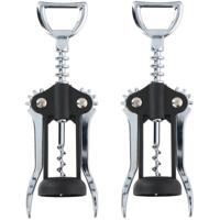 Alpina Kurkentrekker - 2x - 17 cm - met hefbomen - flesopener