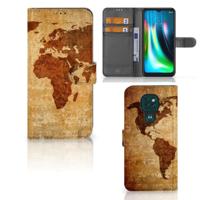Motorola Moto G9 Play | E7 Plus | Flip Cover | Wereldkaart