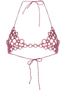 Oséree brassière Lumière à détail d'anneaux - Rose