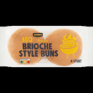 Jumbo BBQ Burger Brioche Style Buns 4 Stuks
