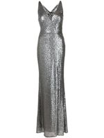 Marchesa Notte Bridesmaids robe cintrée à sequins - Gris