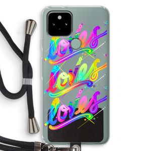 Loves: Pixel 5 Transparant Hoesje met koord