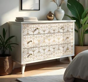 Art deco goud gradiënt meubel sticker