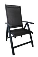 Primero verstelbare tuinstoel antraciet