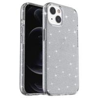 iPhone 15 Stijlvolle Glitter Series Hybrid Case - Wit