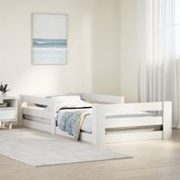 Bedframe zonder matras 80x160 cm massief grenenhout wit