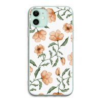 Peachy flowers: iPhone 11 Transparant Hoesje