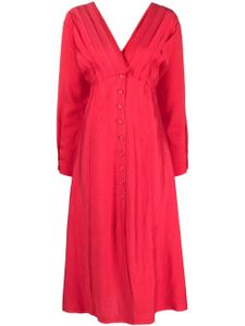 Cult Gaia robe mi-longue à détails plissés - Rose