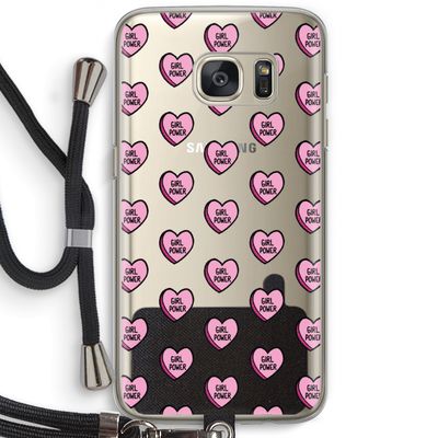 GIRL POWER: Samsung Galaxy S7 Transparant Hoesje met koord