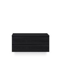 Dante Badmeubelset 120 cm - 4 laden Black Oak - Wastafel Bovenblad