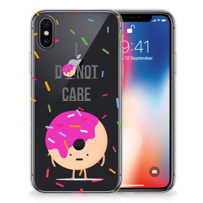 Apple iPhone X | Xs | Siliconen Case | Donut Roze