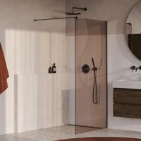 BRAUER Oblivion Inloopdouche - 90x200cm - glascoating - brons glas - geborsteld gunmetal PVD GS-OBI1B90200GM