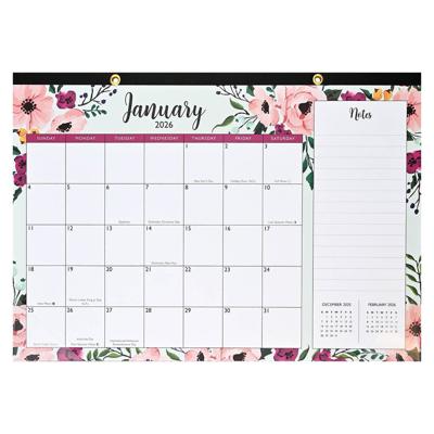 Desk Pad Kalendar 2026 Floral