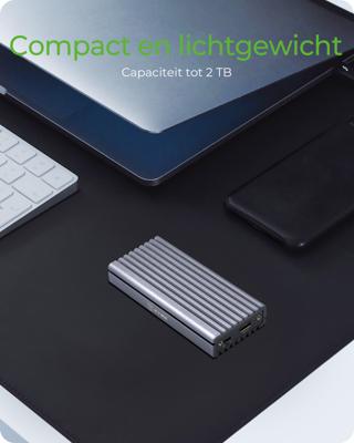 ICY BOX IB-1817M-C31 SDD-behuizing Grijs M.2