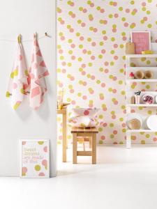 Behang Confetti Rol Mustardpink