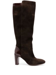 Chie Mihara Eryan 90mm suede boots - Marron