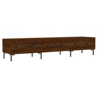 The Living Store TV-meubel - Bruineiken - 150 x 36 x 30 cm - Bewerkt hout en ijzer