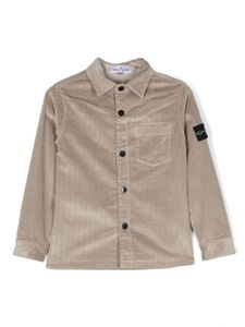 Stone Island Junior chemise en velours côtelé - Gris