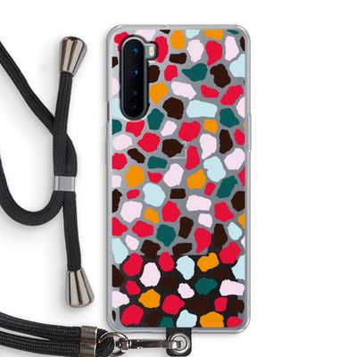 Colored Giraffe: OnePlus Nord Transparant Hoesje met koord