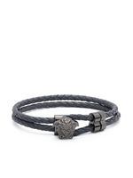 Versace bracelet Medusa en cuir tressé - Gris - thumbnail