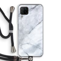 Witte marmer: Huawei P40 Lite Transparant Hoesje met koord