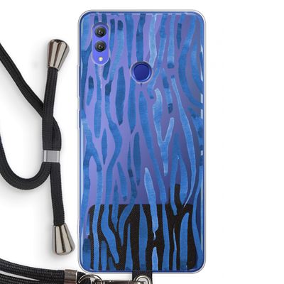 Blauwe nerven: Honor Note 10 Transparant Hoesje met koord