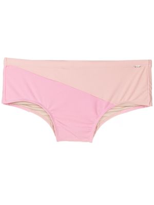 Amir Slama slip de bain à empiècements contrastants - Rose